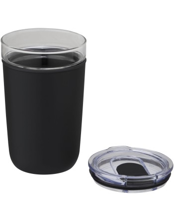 Gobelet en verre Bello de 420 ml avec paroi extérieure en plastique recyclé 