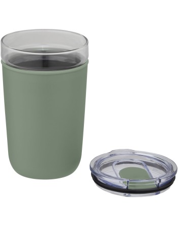 Gobelet en verre Bello de 420 ml avec paroi extérieure en plastique recyclé 
