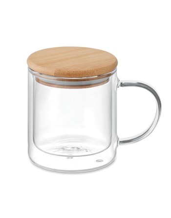 Mug en verre double paroi 300ml Farbi 